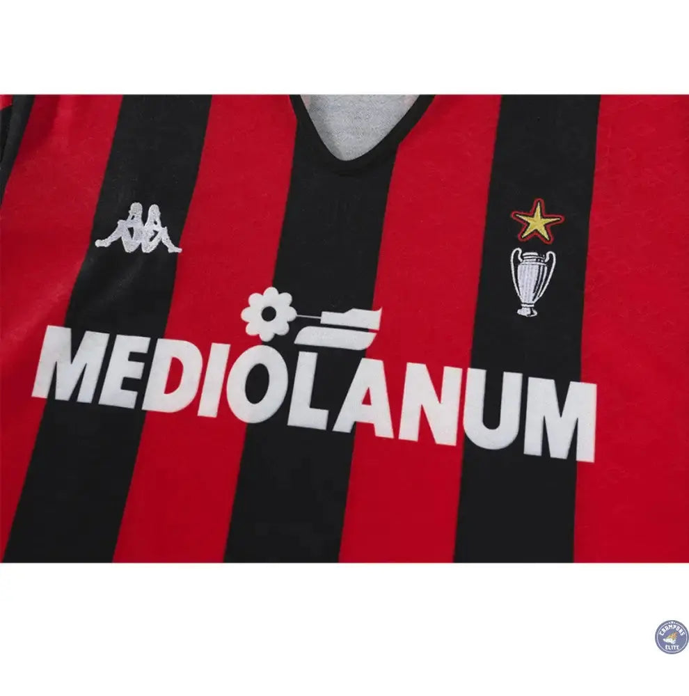 AC Milan 1989/90 Domicile à manches longues