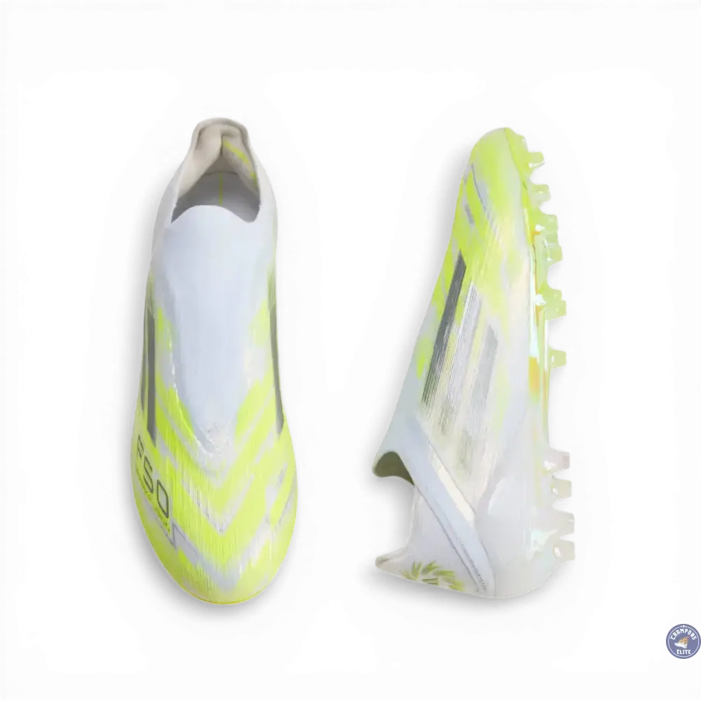 Adidas F50 Sparkfusion Low Cut Laceless FG - Blanc/Jaune Fluo