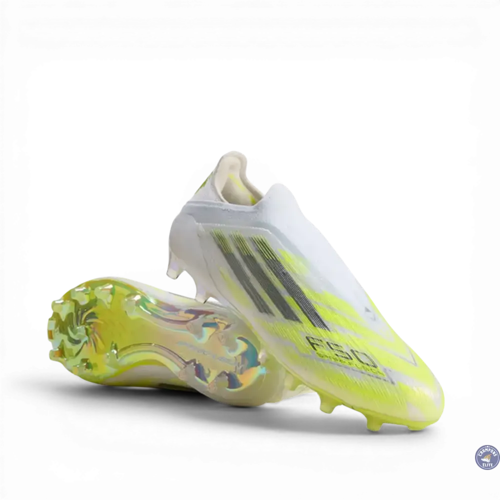 Adidas F50 Sparkfusion Low Cut Laceless FG - Blanc/Jaune Fluo