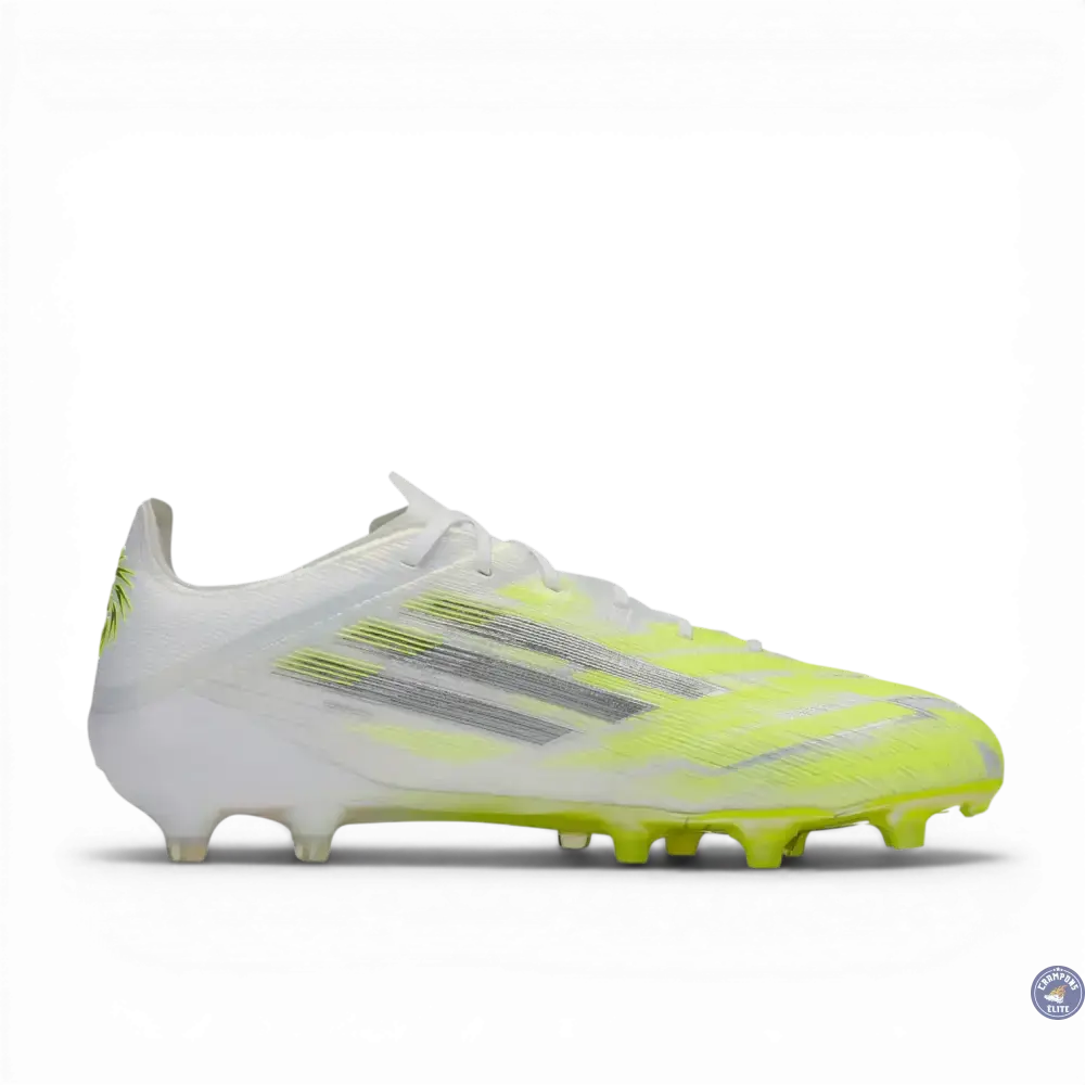 Adidas F50 Sparkfusion Low Cut Lacets FG - Blanc/Jaune Fluo