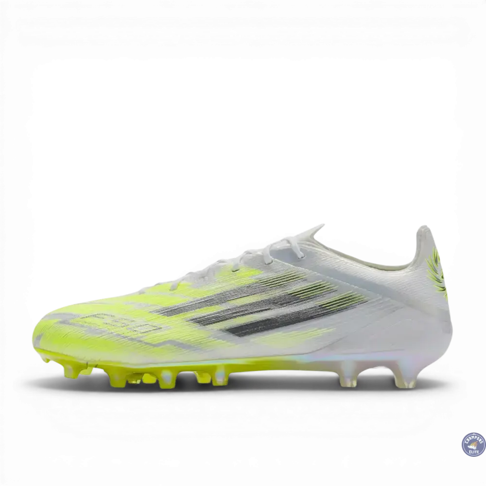 Adidas F50 Sparkfusion Low Cut Lacets FG - Blanc/Jaune Fluo