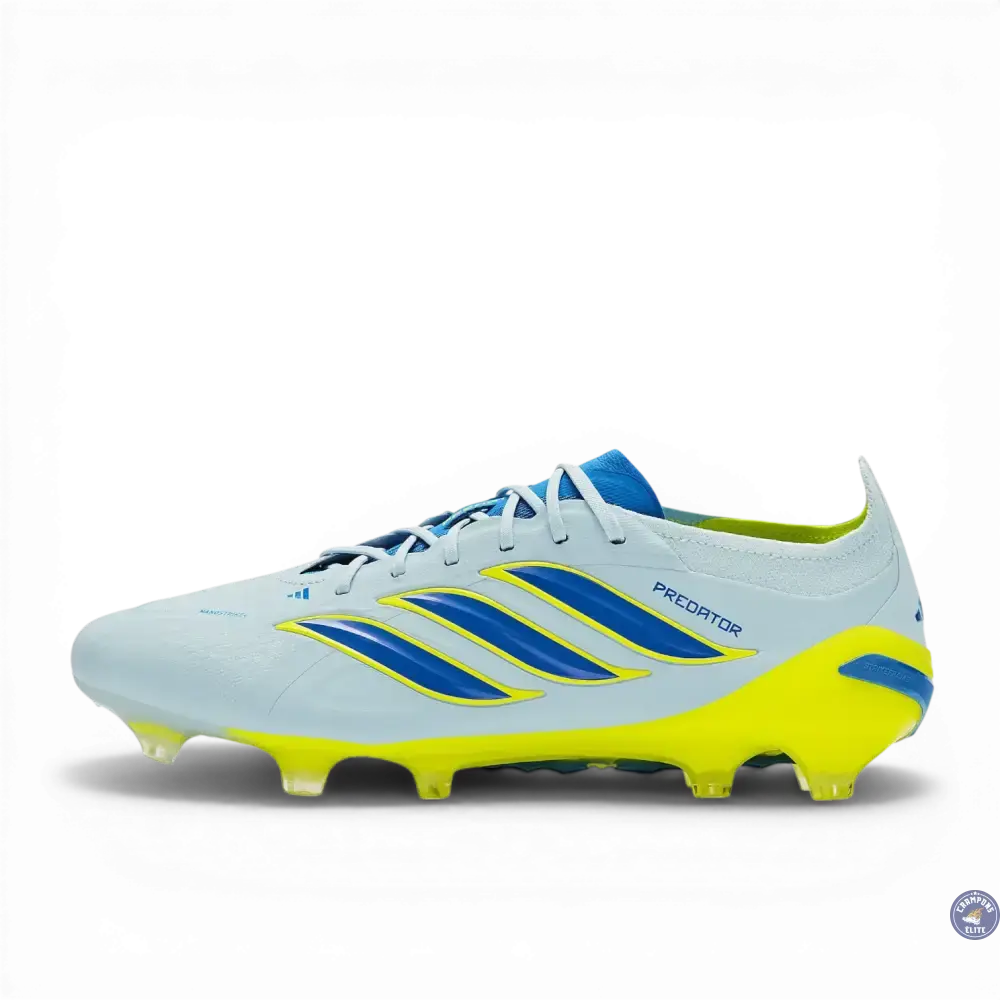 Adidas Predator Lacets FG - Ciel Cristal/Bleu Ray/Jaune Solaire
