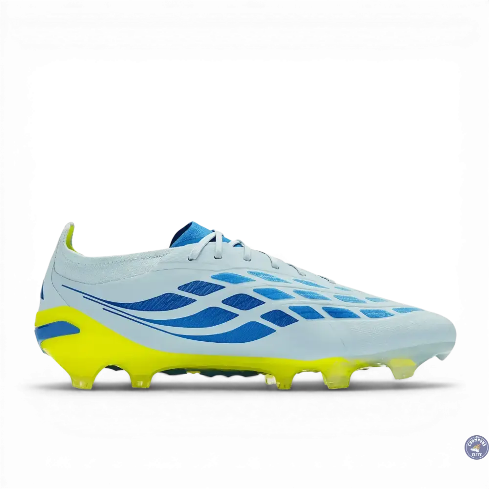 Adidas Predator Lacets FG - Ciel Cristal/Bleu Ray/Jaune Solaire