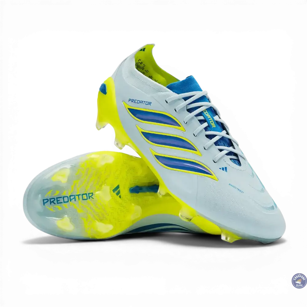 Adidas Predator Lacets FG - Ciel Cristal/Bleu Ray/Jaune Solaire