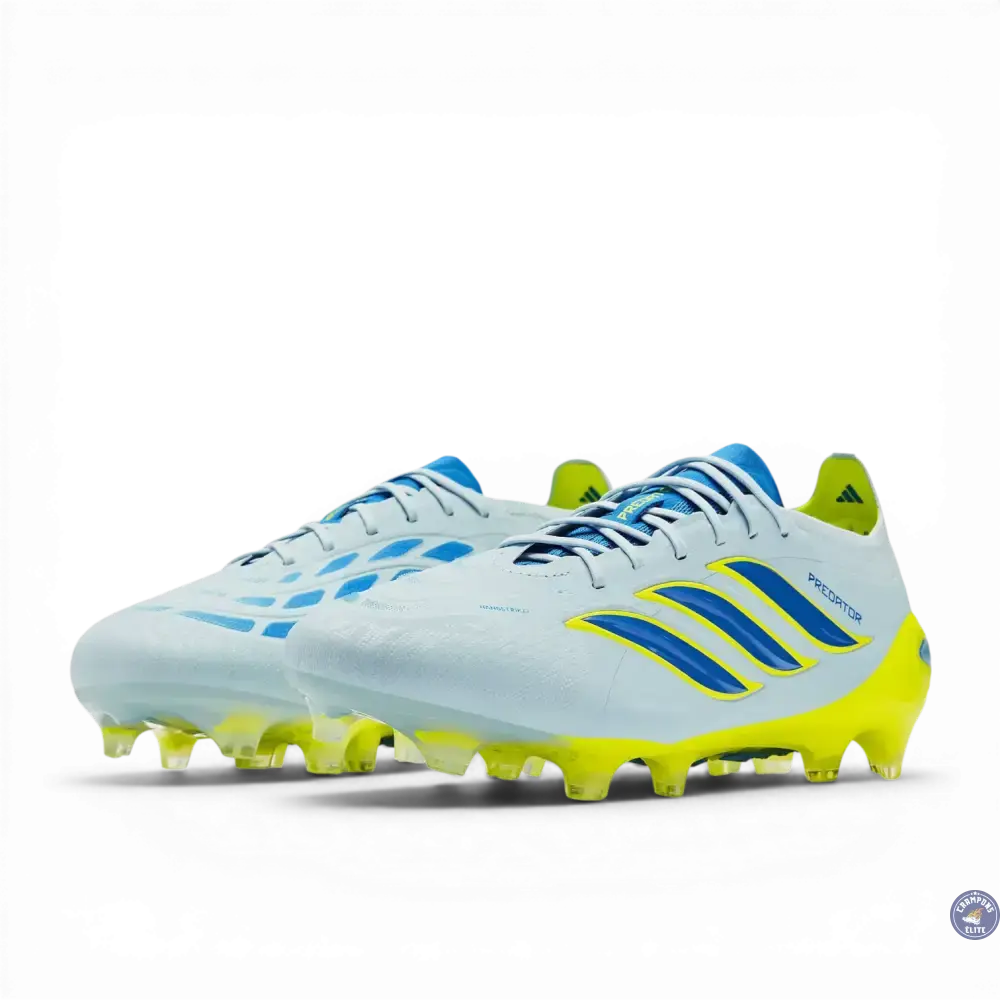 Adidas Predator Lacets FG - Ciel Cristal/Bleu Ray/Jaune Solaire