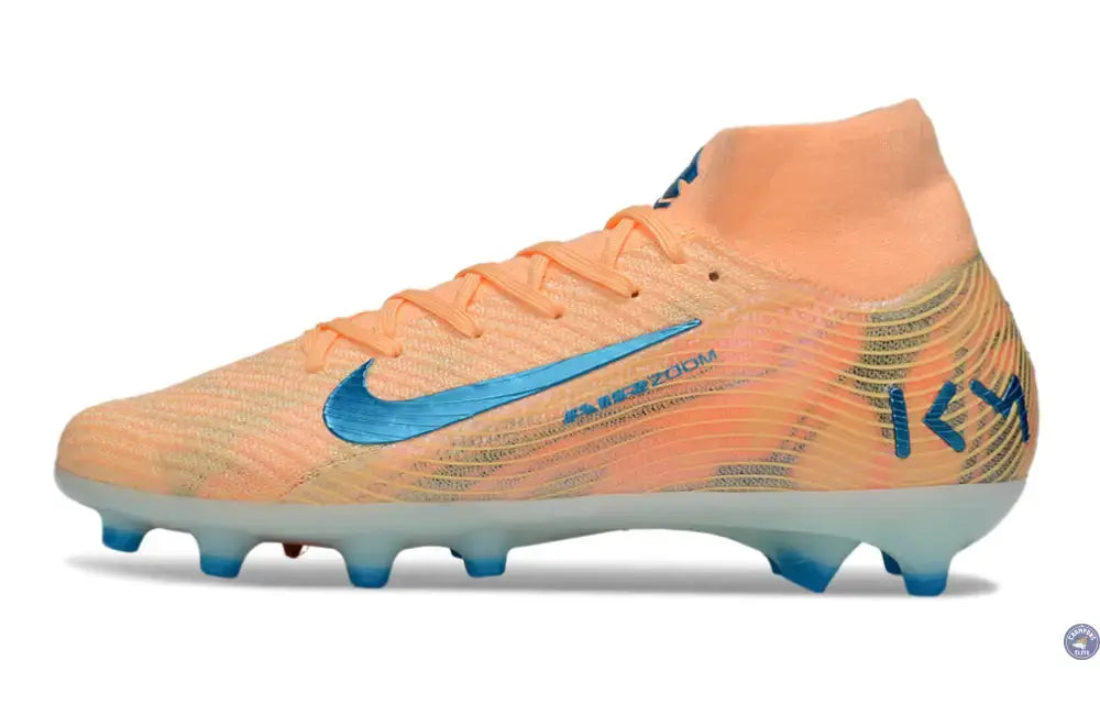 Air Zoom Mercurial Superfly 10 AG Kylian Mbappe - Orange/Bleu turquoise