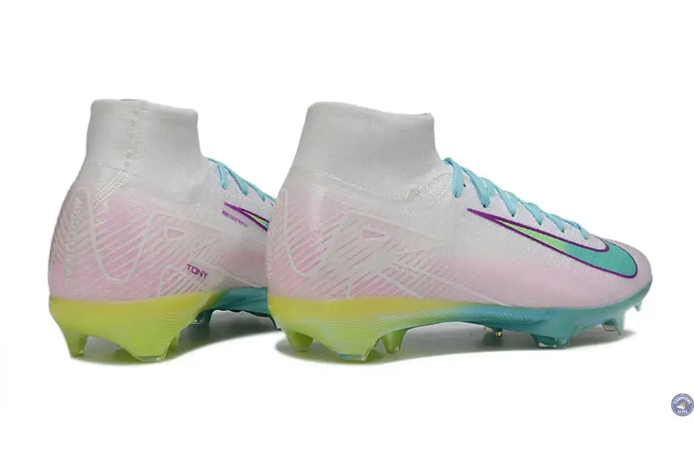 Air Zoom Mercurial Superfly 10 FG - Blanc/Turquoise/Rose/Jaune Fluo