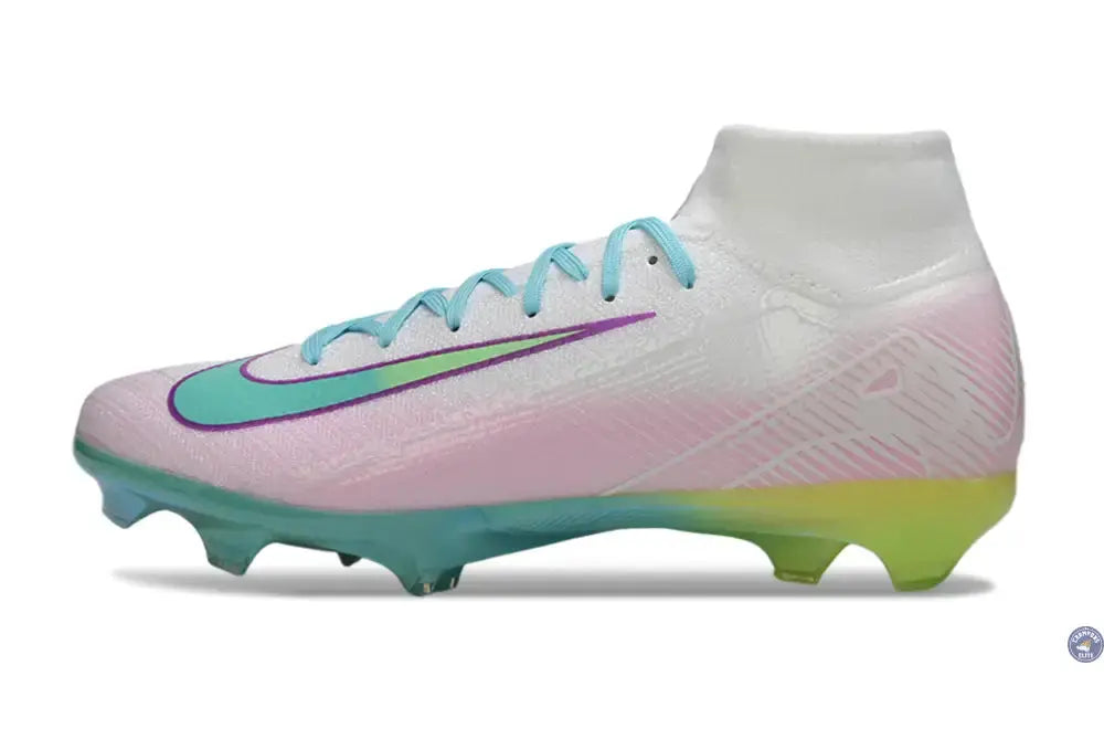Air Zoom Mercurial Superfly 10 FG - Blanc/Turquoise/Rose/Jaune Fluo