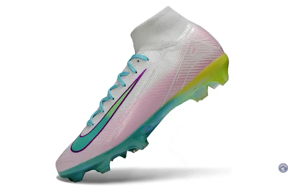 Air Zoom Mercurial Superfly 10 FG - Blanc/Turquoise/Rose/Jaune Fluo