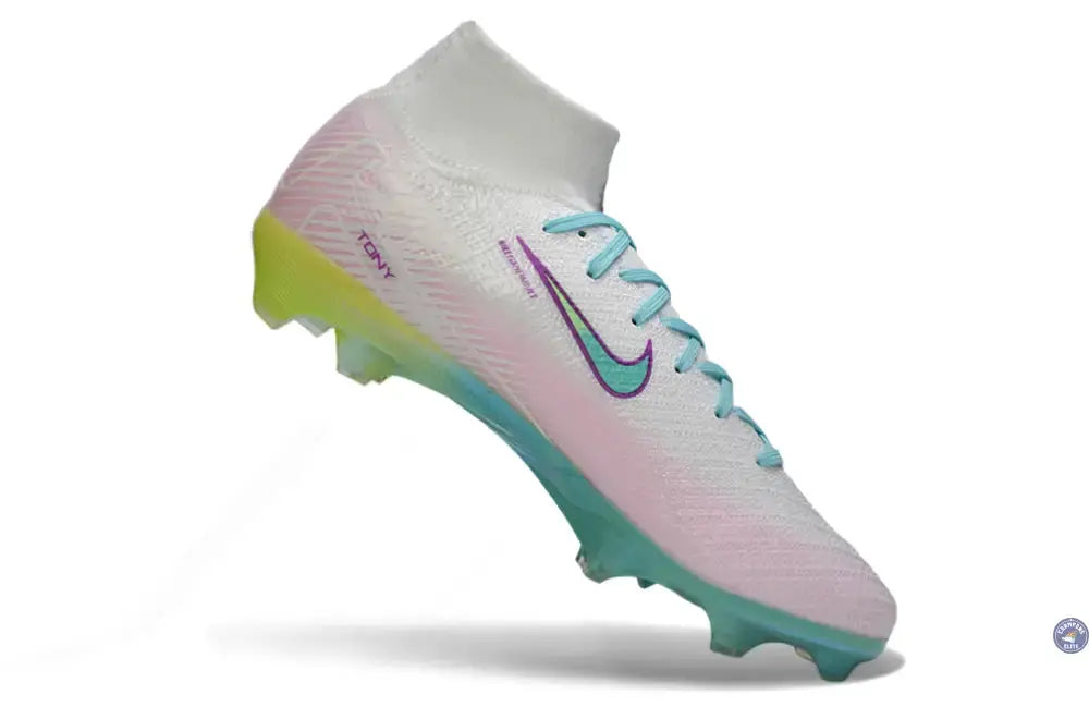 Air Zoom Mercurial Superfly 10 FG - Blanc/Turquoise/Rose/Jaune Fluo