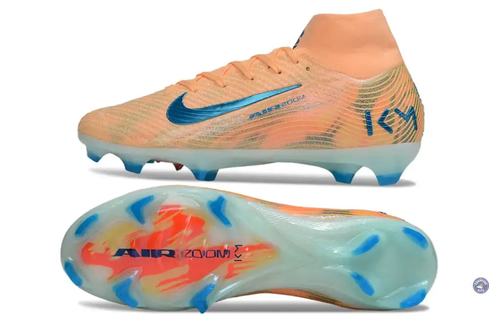 Air Zoom Mercurial Superfly 10 FG Kylian Mbappe - Orange/Bleu turquoise