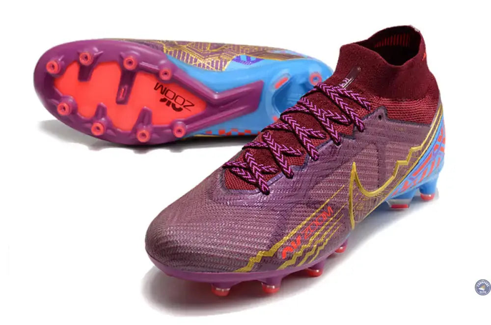 Air Zoom Mercurial Superfly 9 Academy AG Mbappé Personal Edition - Bordeaux/Doré