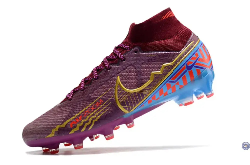 Air Zoom Mercurial Superfly 9 Academy AG Mbappé Personal Edition - Bordeaux/Doré