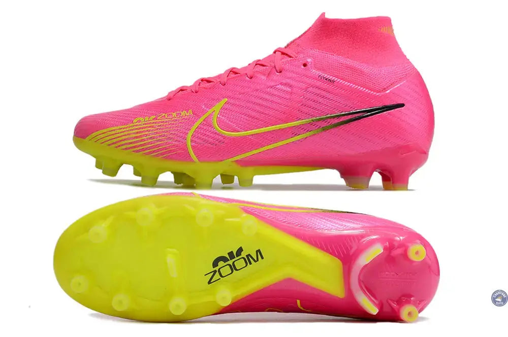 Air Zoom Mercurial Superfly 9 AG Luminous - Rose/Jaune Fluo/Gris
