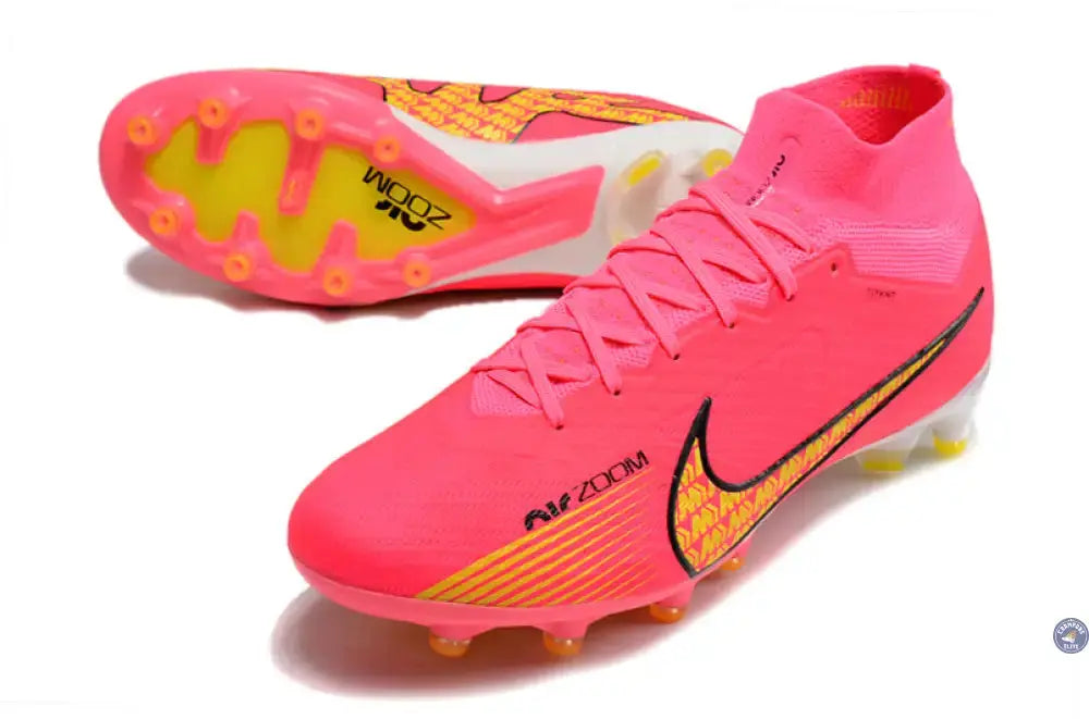 Air Zoom Mercurial Superfly 9 AG - Rose/Jaune/Blanc/Noir
