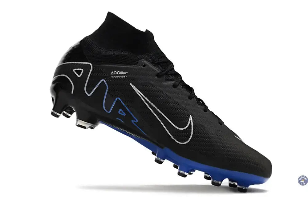 Air Zoom Mercurial Superfly 9 AG Shadow - Noir/Chrome/Bleu