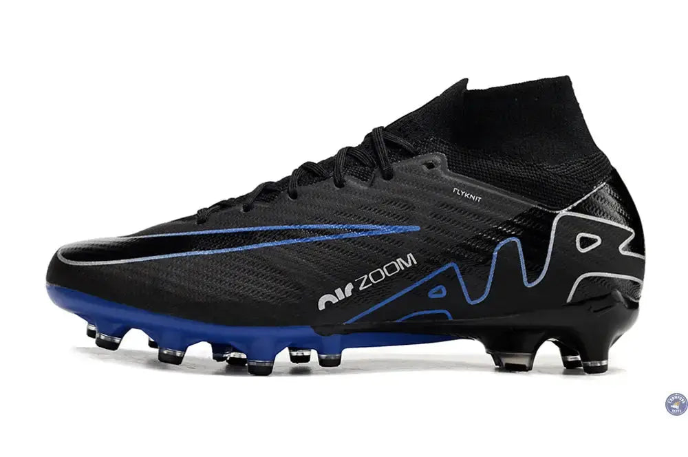 Air Zoom Mercurial Superfly 9 AG Shadow - Noir/Chrome/Bleu