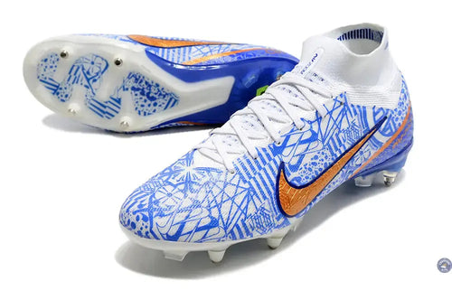 Air Zoom Mercurial Superfly 9 Anticlog SG CR7 Personal Edition - Blanc/Cuivré/Bleu
