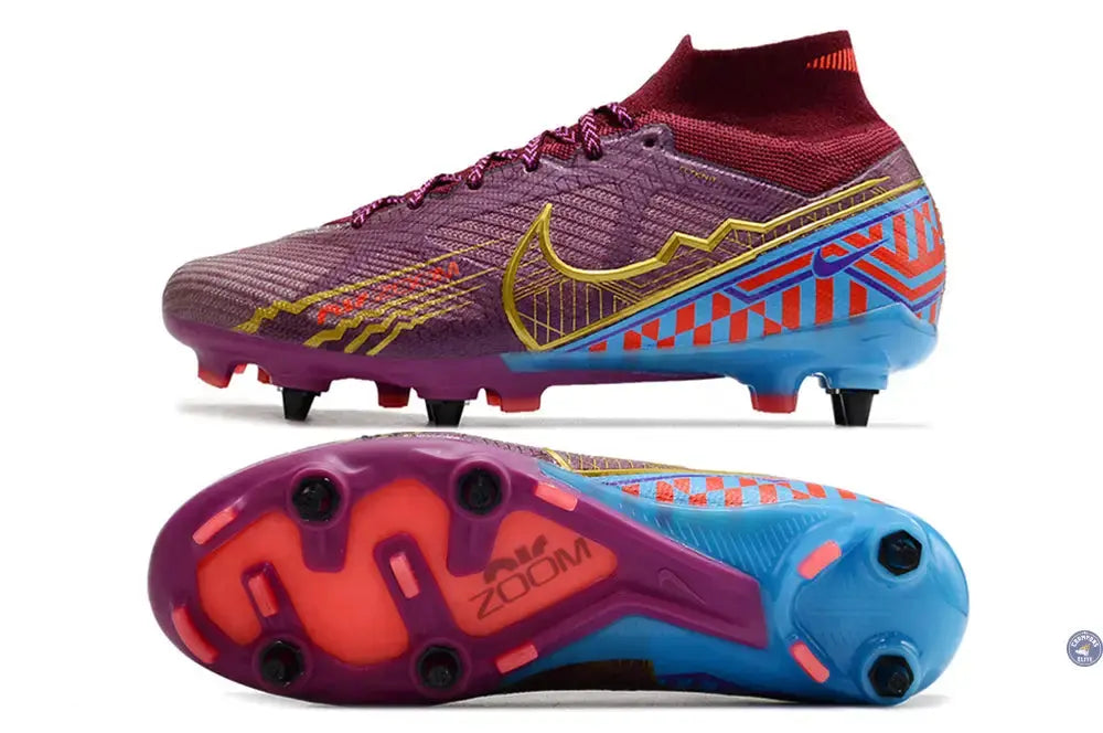 Air Zoom Mercurial Superfly 9 SG Mbappé Personal Edition - Bordeaux/Doré