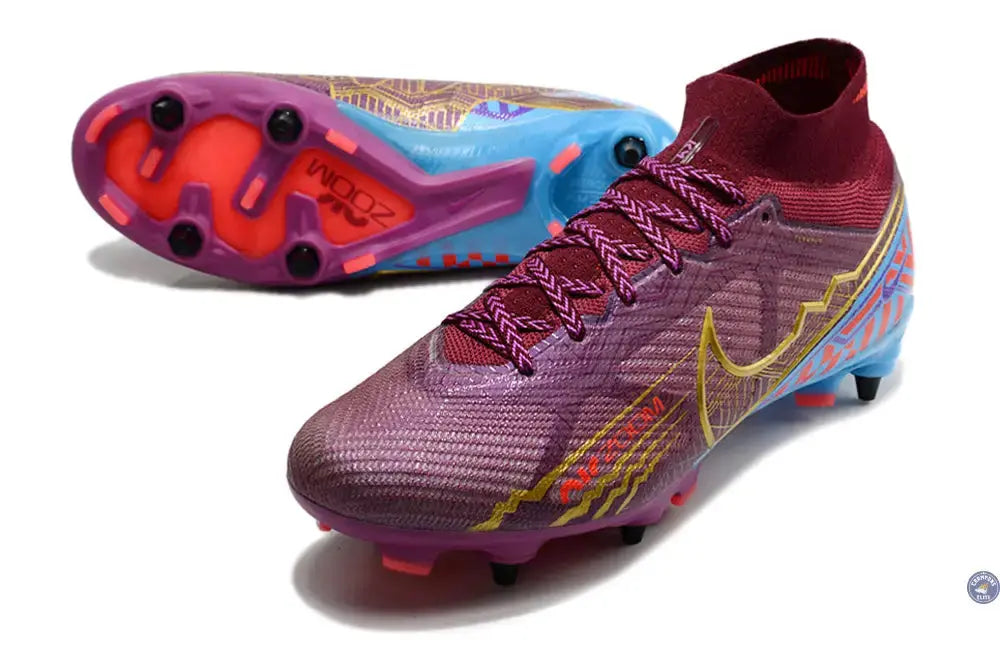 Air Zoom Mercurial Superfly 9 SG Mbappé Personal Edition - Bordeaux/Doré
