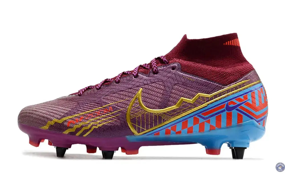Air Zoom Mercurial Superfly 9 SG Mbappé Personal Edition - Bordeaux/Doré