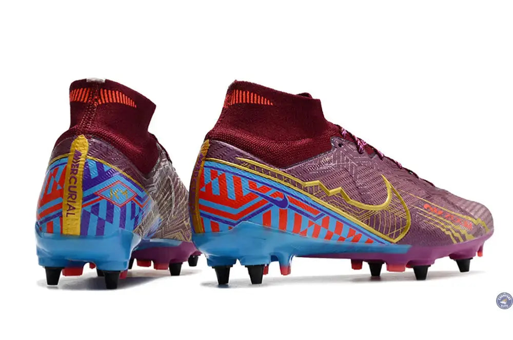 Air Zoom Mercurial Superfly 9 SG Mbappé Personal Edition - Bordeaux/Doré