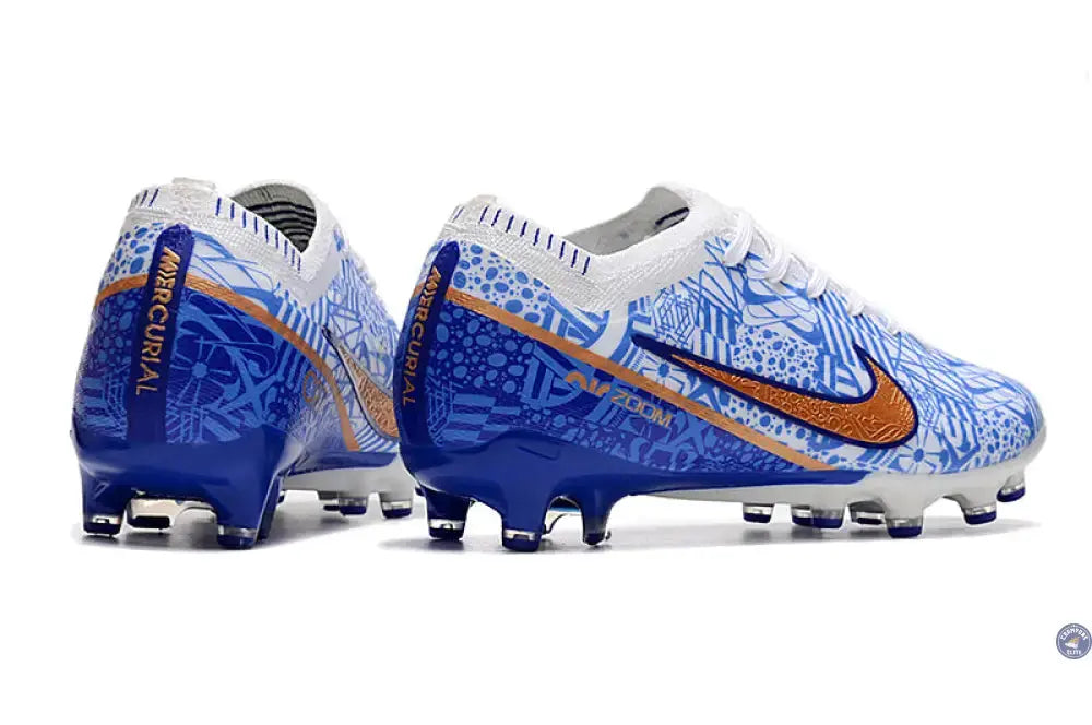 Air Zoom Mercurial Vapor 15 AG-PRO CR7 Personal Edition - Blanc/Cuivré/Bleu