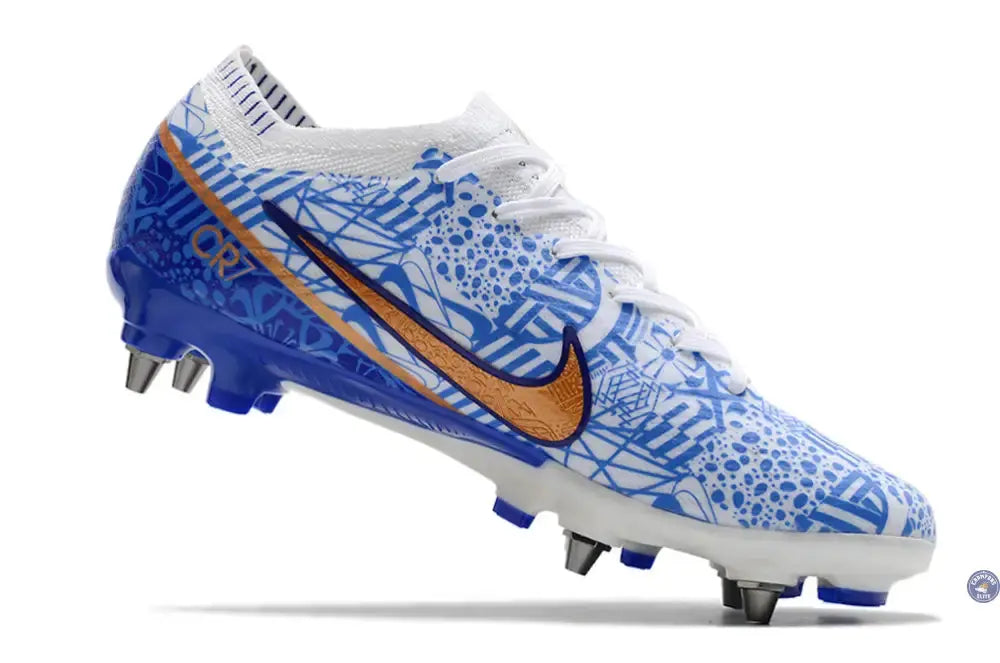 Air Zoom Mercurial Vapor 15 SG-PRO CR7 Personal Edition - Blanc/Cuivré/Bleu