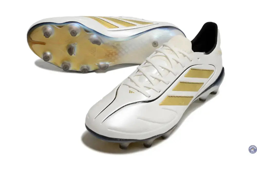 Copa Pure 3 Elite FG Luxe Control Teaser - Blanc/Matte Gold/Noir ÉDITION LIMITÉE