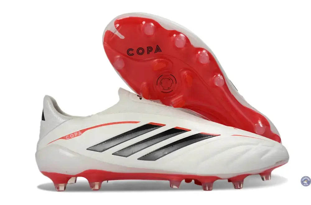 COPA PURE 4 LACELESS ELITE FG BORN FOR GOALS - BLANC/ARGENTÉ/NOIR/LUCID RED