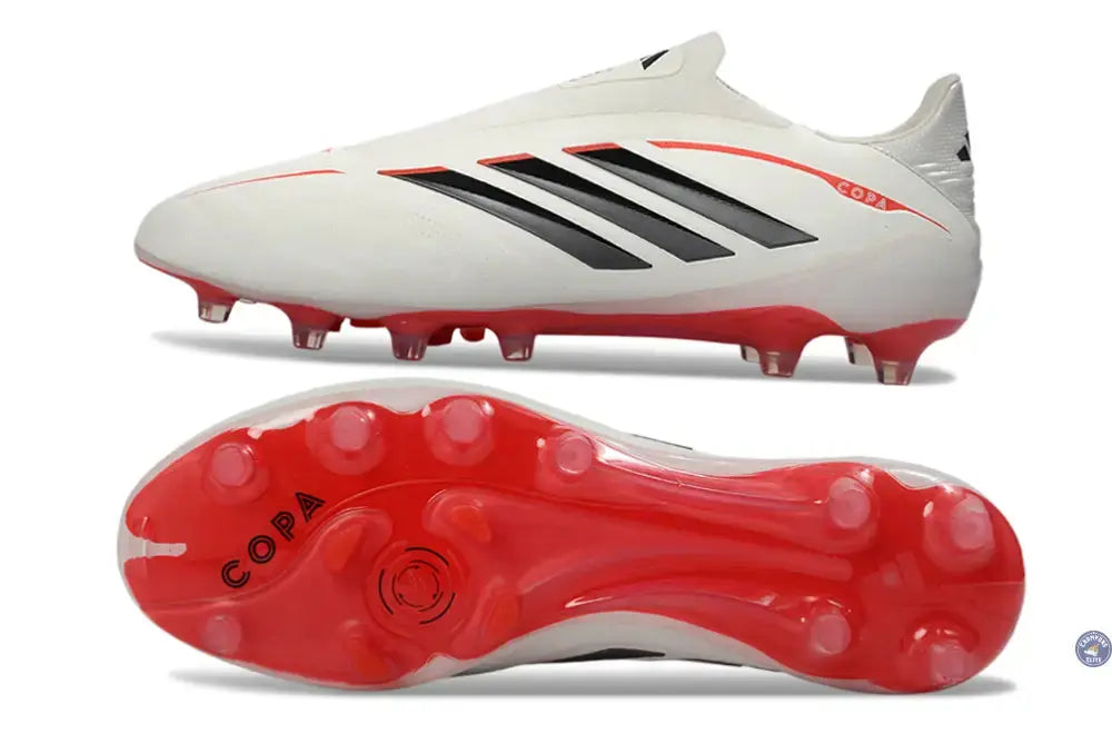 COPA PURE 4 LACELESS ELITE FG BORN FOR GOALS - BLANC/ARGENTÉ/NOIR/LUCID RED