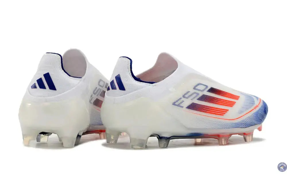 F50 Elite Laceless FG Advancement - Blanc/Rouge/Bleu