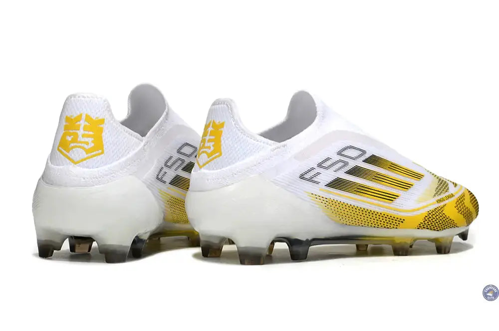 F50 Elite Laceless FG - Blanc/Jaune/Noir