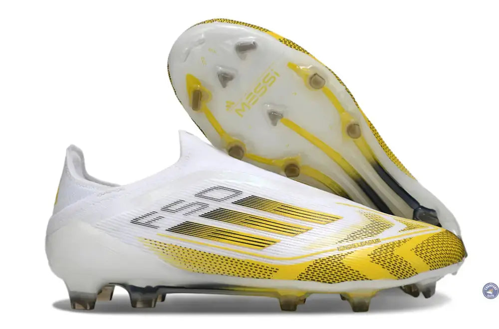 F50 Elite Laceless FG - Blanc/Jaune/Noir