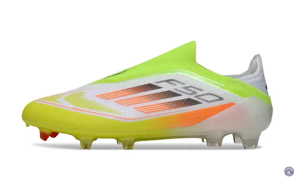 F50 Elite Laceless FG - Blanc/Orange/Vert/Jaune