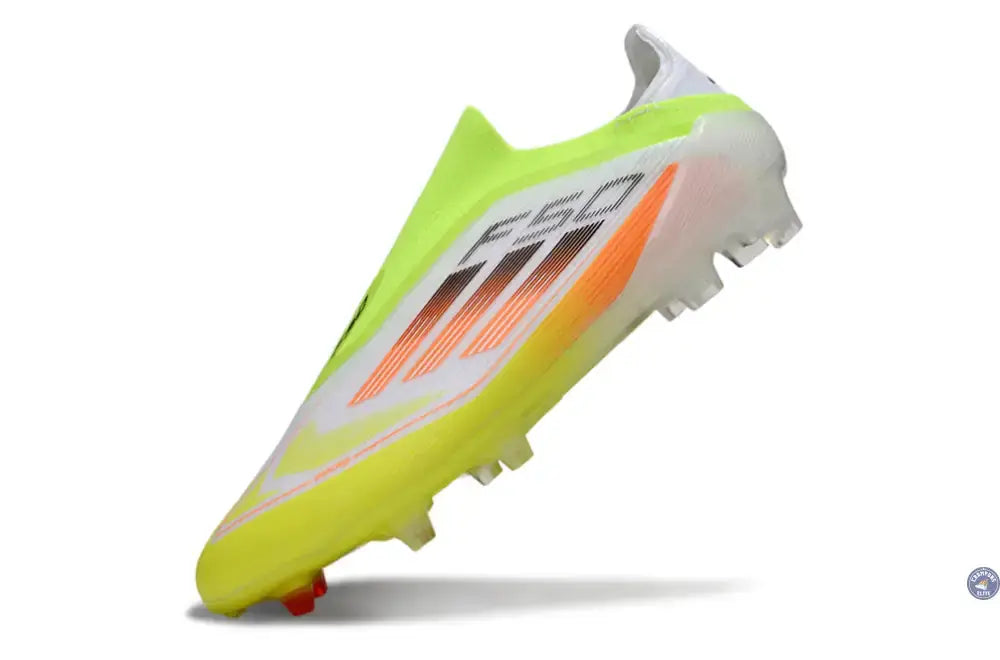 F50 Elite Laceless FG - Blanc/Orange/Vert/Jaune