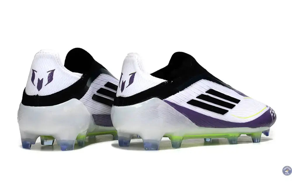 F50 Elite Laceless FG - Blanc/Violet/Vert