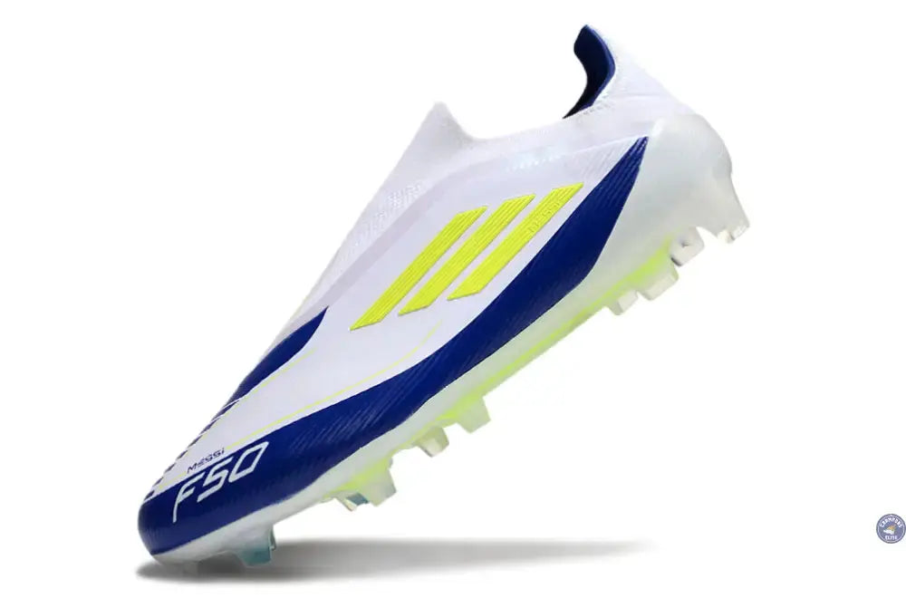 F50 Elite Laceless FG Messi - Blanc/Jaune/Violet