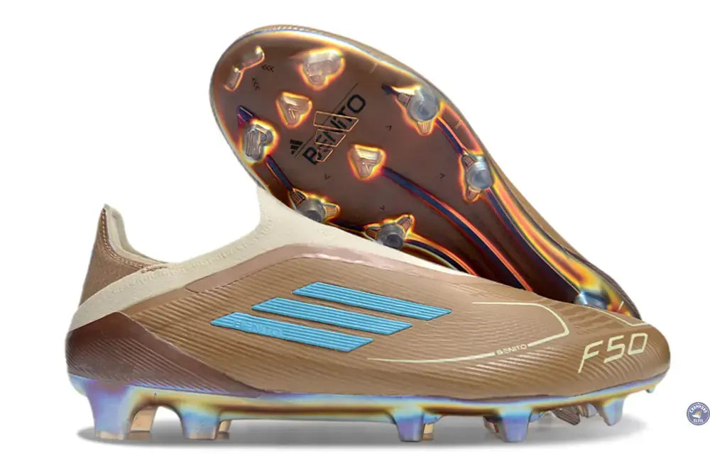 F50 Elite Laceless FG Messi X Bad Bunny Elite FG - Cardboard/Blanc/Turquoise ÉDITION LIMITÉE