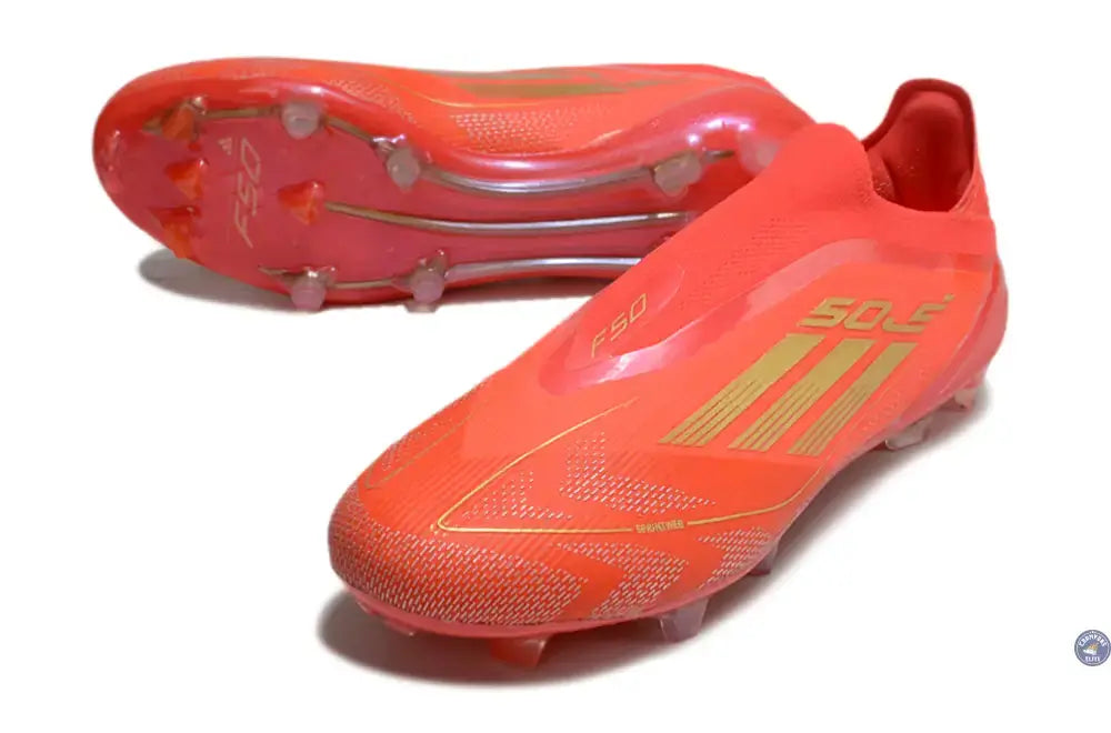 F50 Elite Laceless FG Mo Salah - Rouge/Or