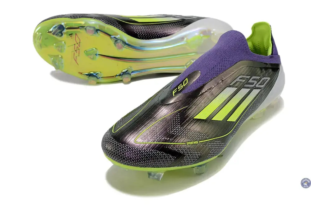 F50 Elite Laceless FG Reborn - Violet/Blanc/Lucid Lemon ÉDITION LIMITÉE