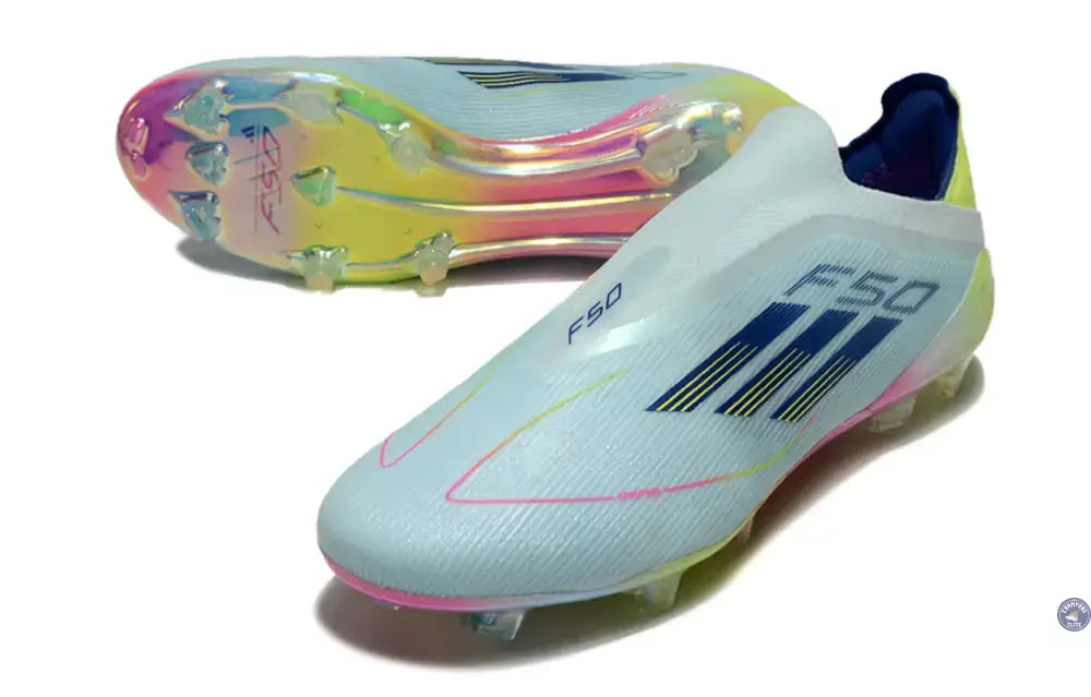 F50 Elite Laceless FG Stellar Icon - Almost Blue/Bleu/Jaune