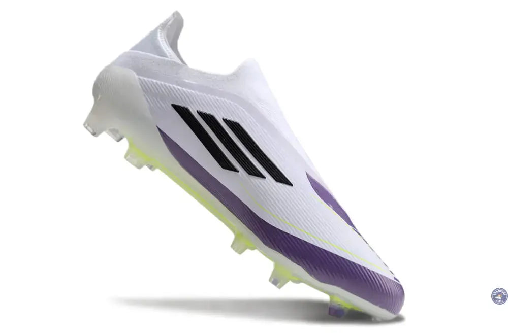 F50 Elite Laceless FG Triunfo Estelar - Blanc/Noir/Violet