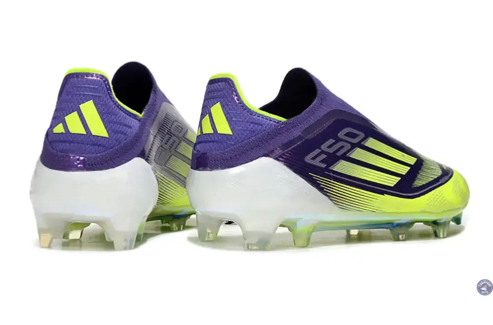 F50 Elite Laceless FG - Violet/Jaune Fluo/Gris