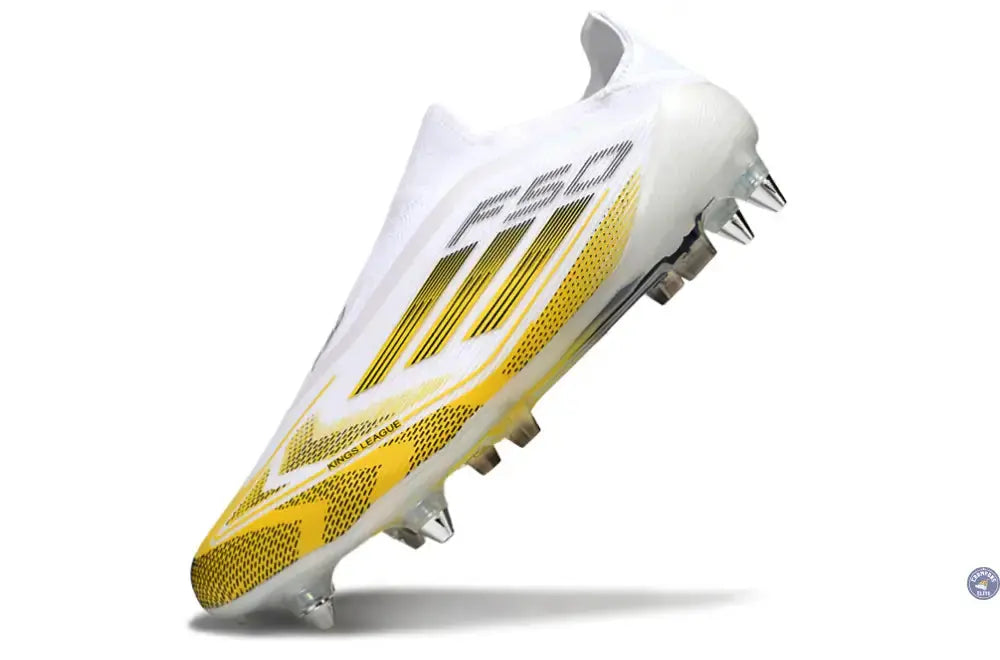 F50 Elite Laceless Kings League SG - Blanc/Jaune/Noir
