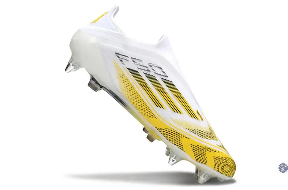 F50 Elite Laceless Kings League SG - Blanc/Jaune/Noir