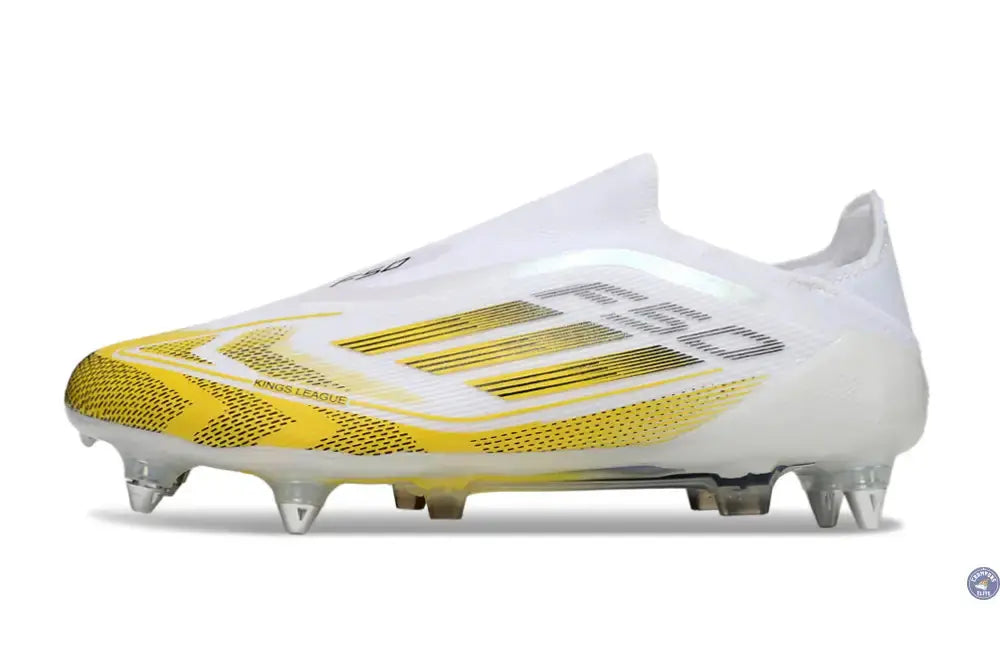 F50 Elite Laceless Kings League SG - Blanc/Jaune/Noir