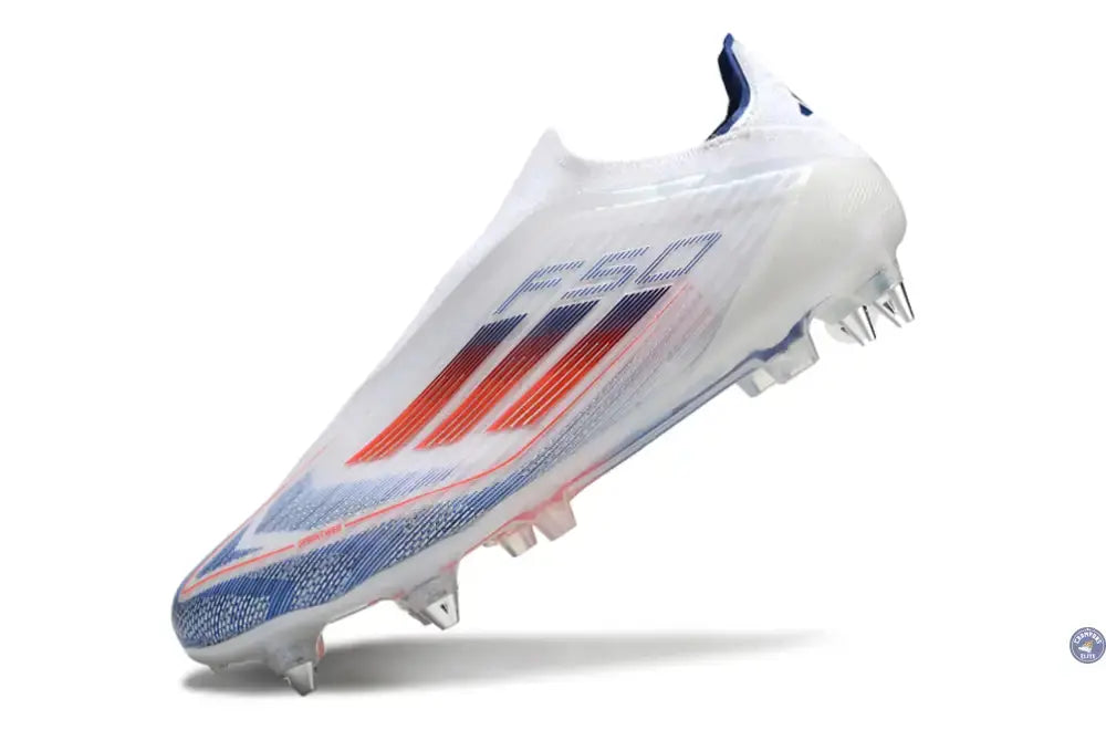 F50 Elite Laceless SG - Blanc/Rouge/Bleu