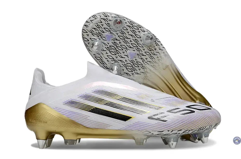 F50 Elite Laceless SG Road to Glory - Blanc/Noir/Doré