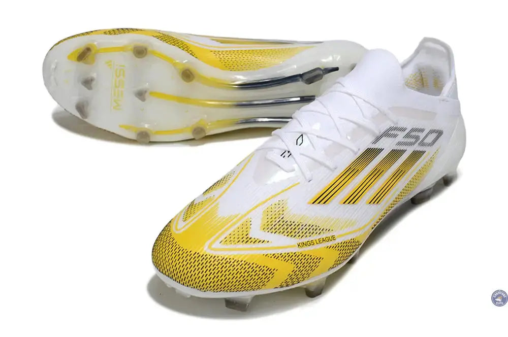F50 Elite Lacets FG - Blanc/Jaune/Noir